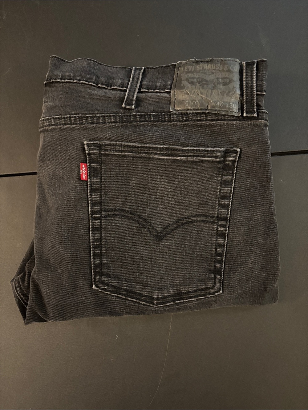 Levi's 510 Black Slim Straight Jeans with Red Tab